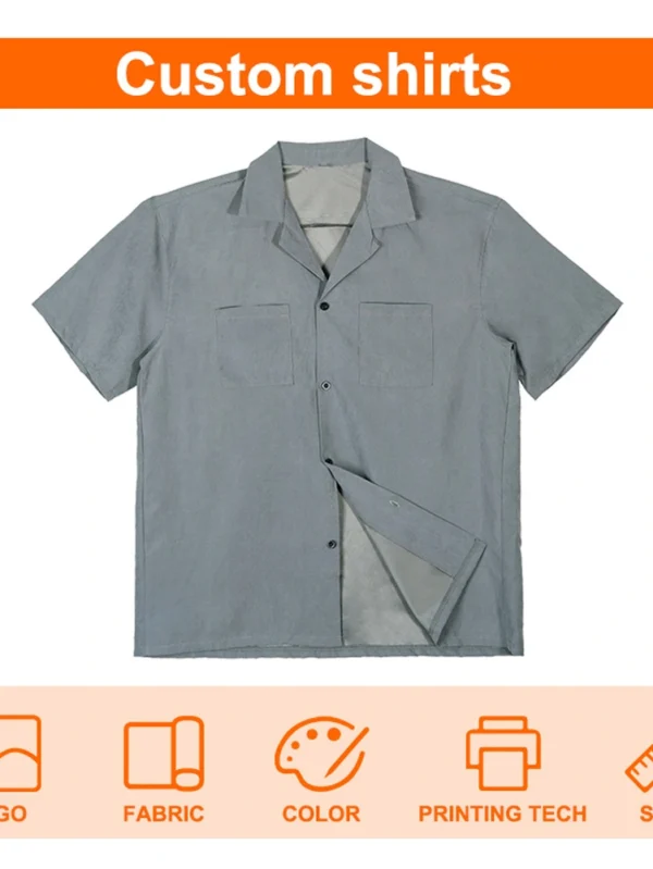 Custom Vintage Logo Shirts for Casual Men's Workwear