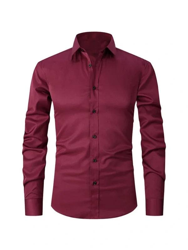 Elegant Business Casual Long-Sleeve Shirt for Men