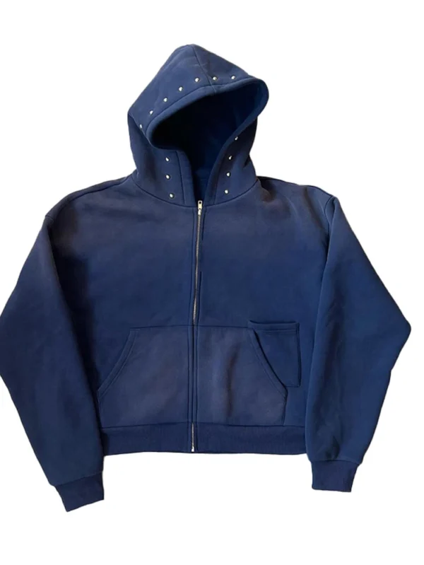 Gradient Acid Wash Fleece Hoodie for Unique Style
