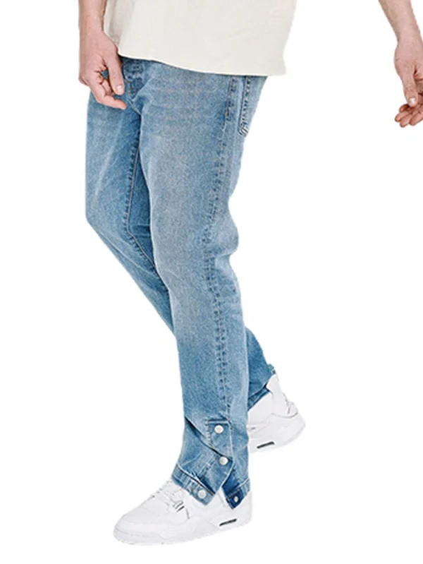 High-Quality OEM Custom Logo Blue Men's Jeans