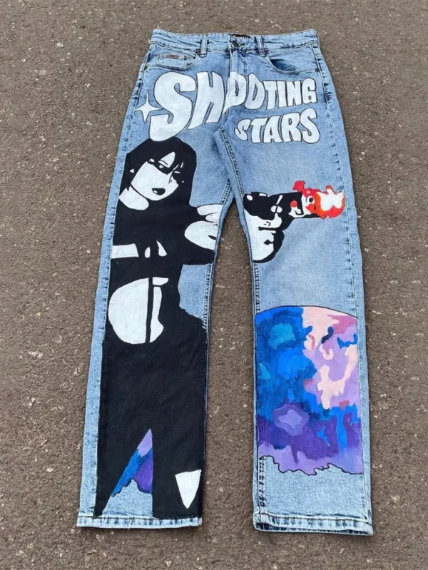 High Quality Stacked Denim Skinny Jeans for Men