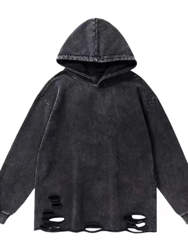 Hip Hop-Inspired Skull Print Oversized Men’s Hoodie