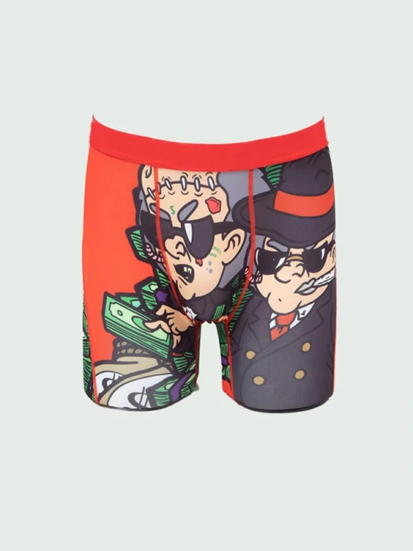 Men’s Custom Logo Underwear Breathable Black Boxer Briefs