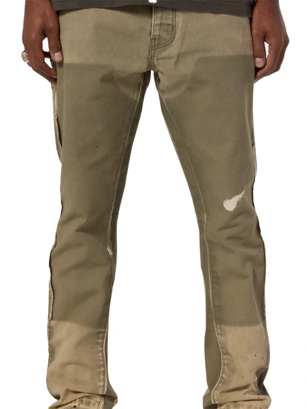 Men's Luxury Denim Flare Jeans with Distressed Style