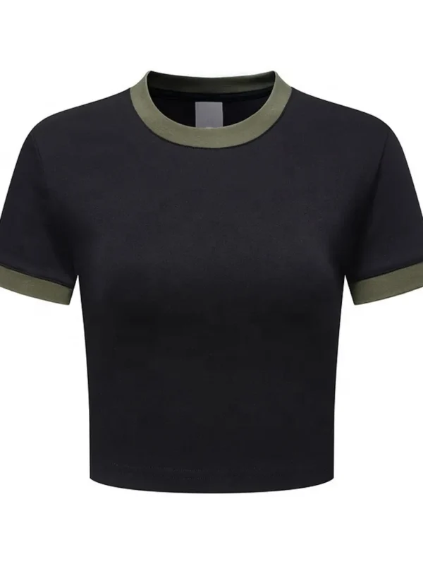 Plus Size Women's Cropped Cotton T-shirt