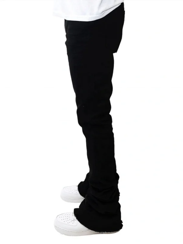 Raw Hem Men’s Stacked Flare Skinny Jeans Collection