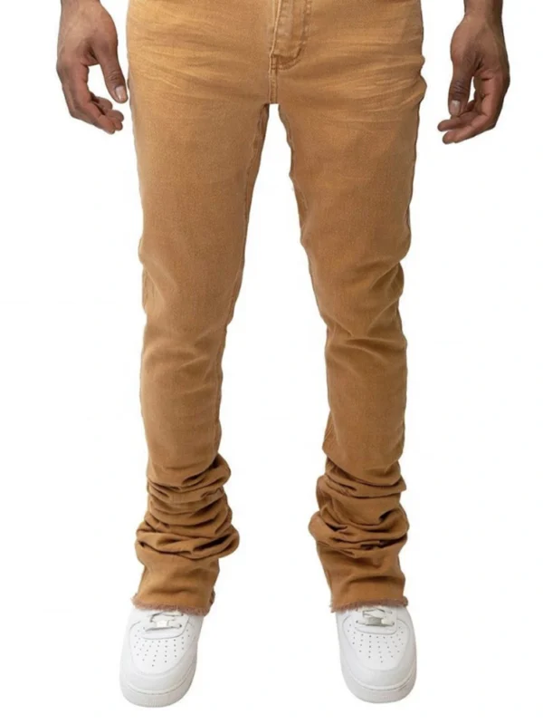 Raw Hem Men’s Stacked Flare Skinny Jeans Collection