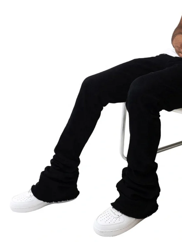Raw Hem Men’s Stacked Flare Skinny Jeans Collection