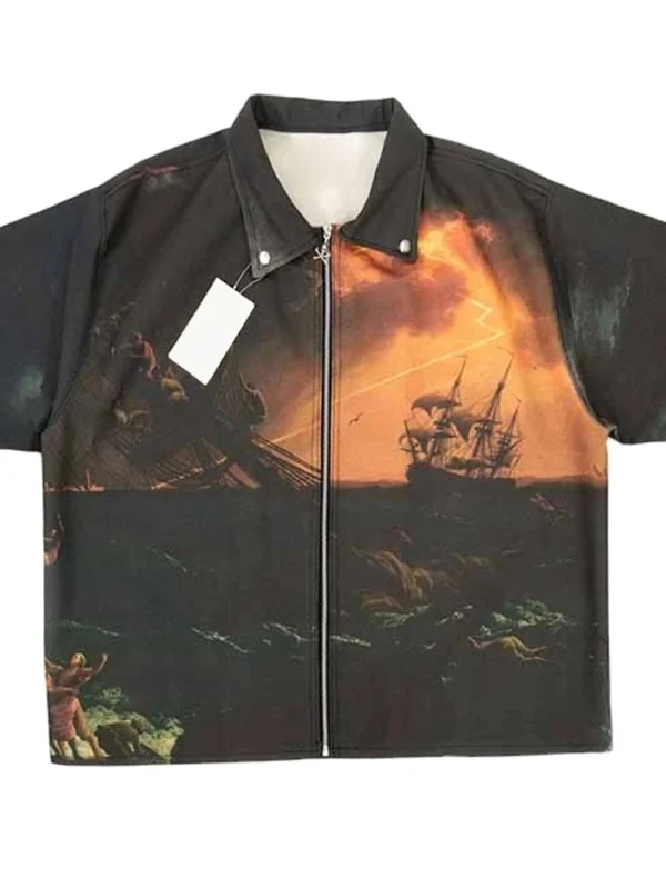 Short Sleeve Breathable Men’s Work Shirt with Pockets