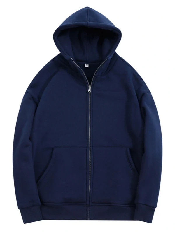 Stylish 100% Cotton Zip Up Hoodie with Custom Logo
