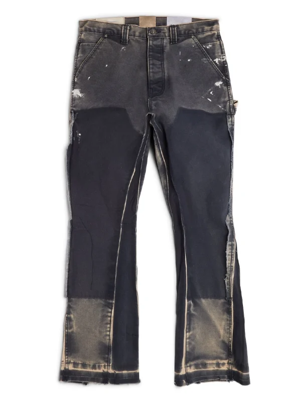 Stylish Heavy Distressed Jeans with Custom Logo Design