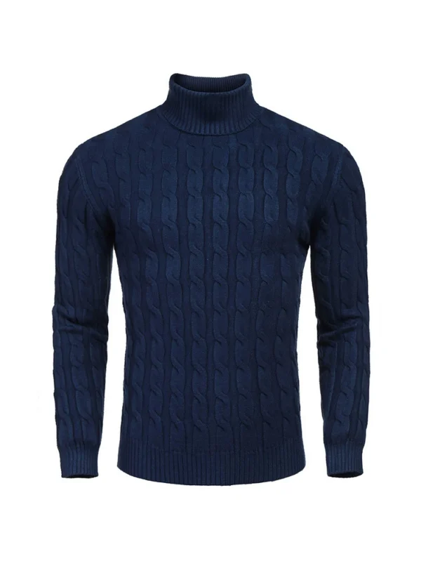 Stylish Plus Size Turtleneck Sweater for Men