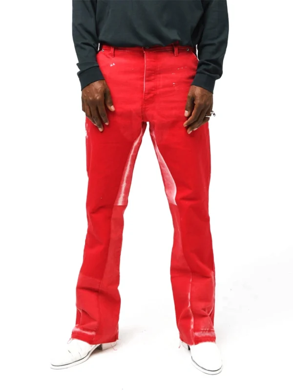 Trendy Distressed Ripped Flared Jeans for Fashionable Men