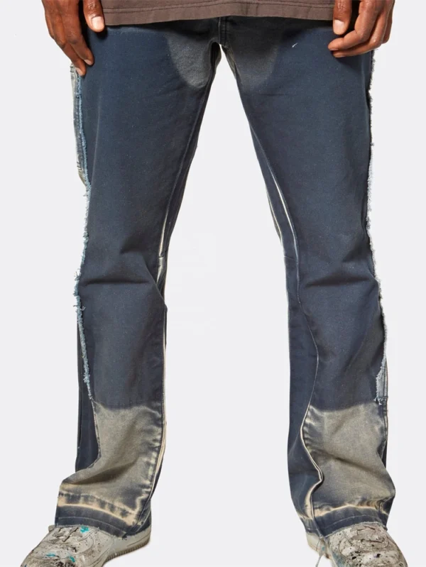 Trendy Jogger Sweatpants with Elastic Raw Hem Feature