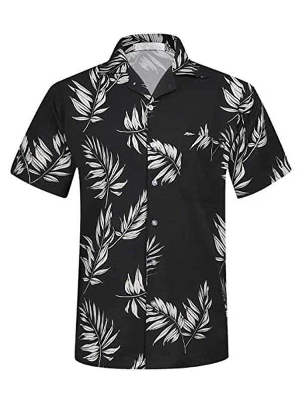 Tropical Custom Printed Men's Button Down Beach Shirt