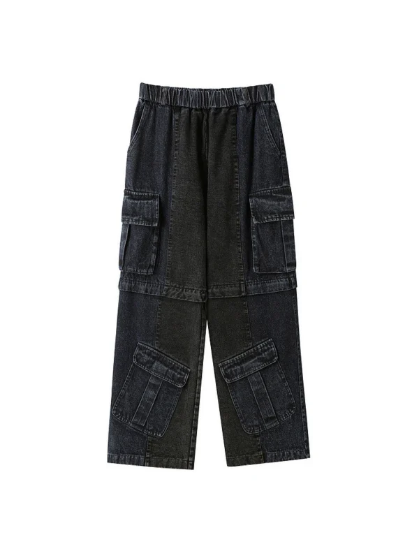 Unisex Formal Streetwear Stylish Black Cargo Pants