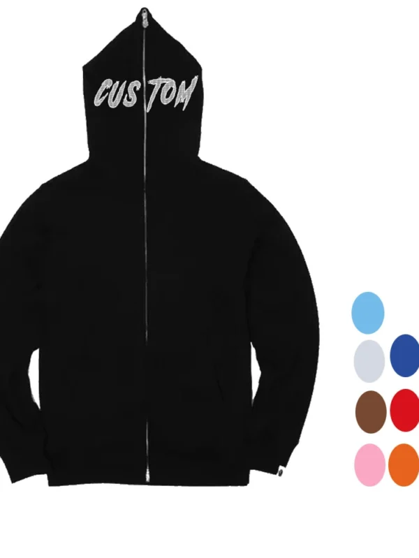Versatile Men’s Full Zip Hoodie with Custom Logo