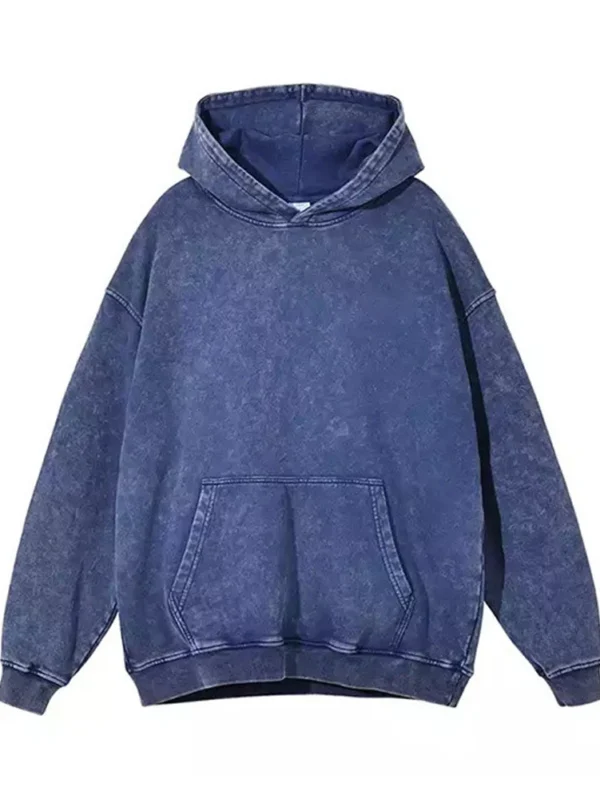 Vintage Acid Wash Hoodie for Men’s Streetwear Style