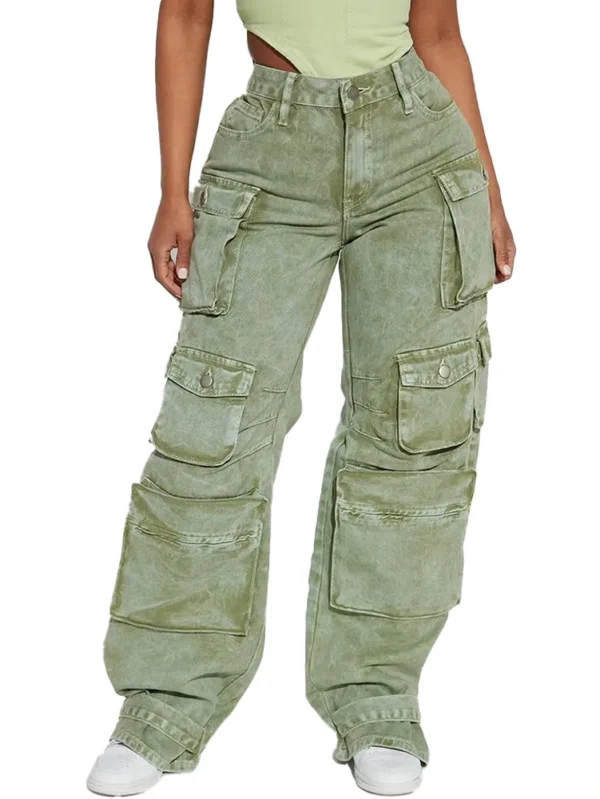 Wholesale Ladies Cotton Vintage Oversized Cargo Pants