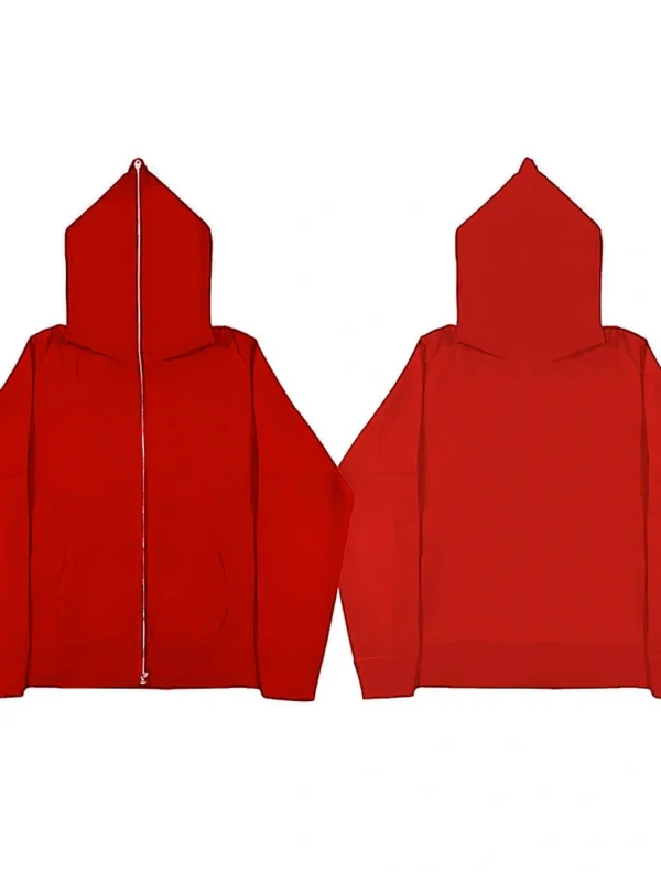 Wholesale Men's Zip Hoodie with Custom Rhinestone Design