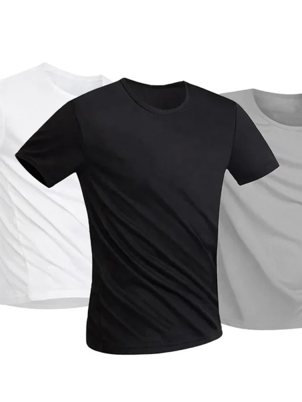 Round Neck Quick  T Shirts for Men