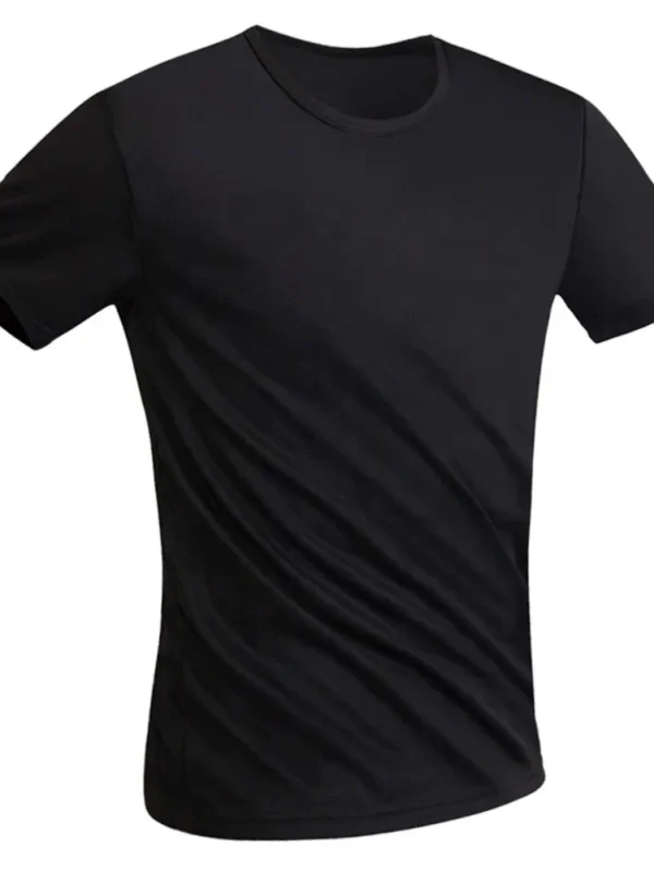 Round Neck Quick  T Shirts for Men - Image 2