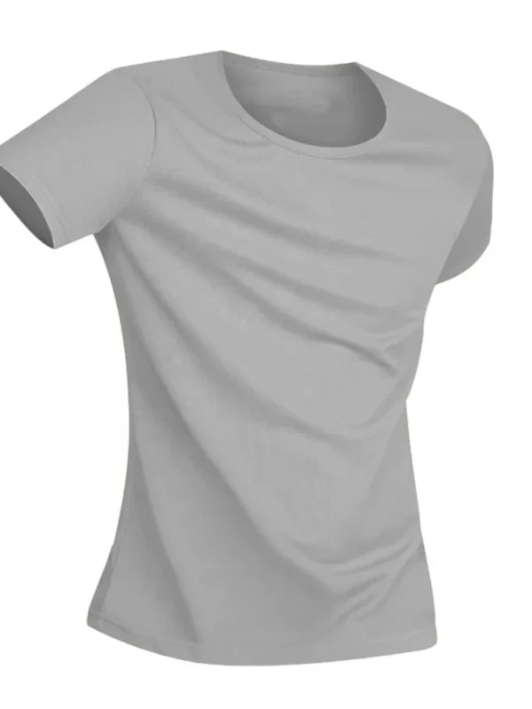 Round Neck Quick  T Shirts for Men - Image 3
