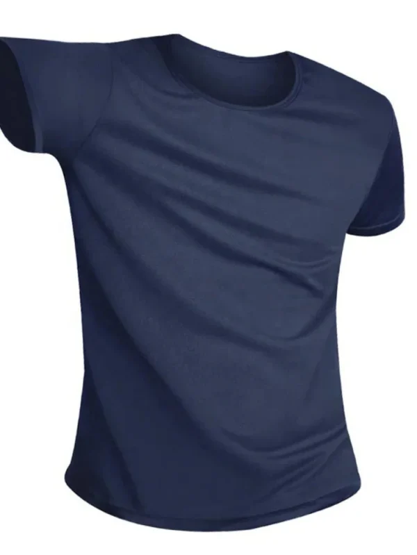 Round Neck Quick  T Shirts for Men - Image 4
